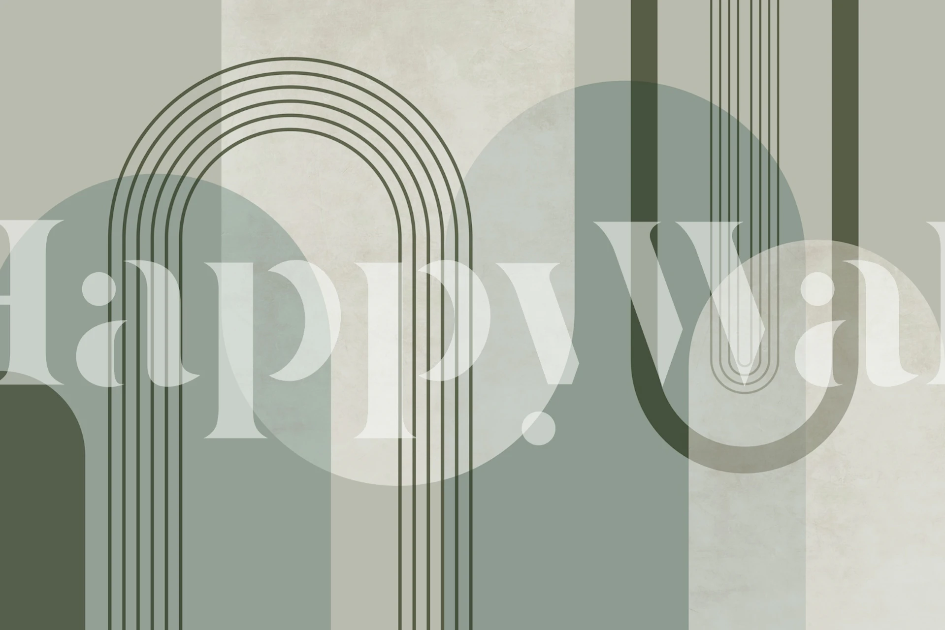 Tapeta Mid Century Forest Green v místnosti