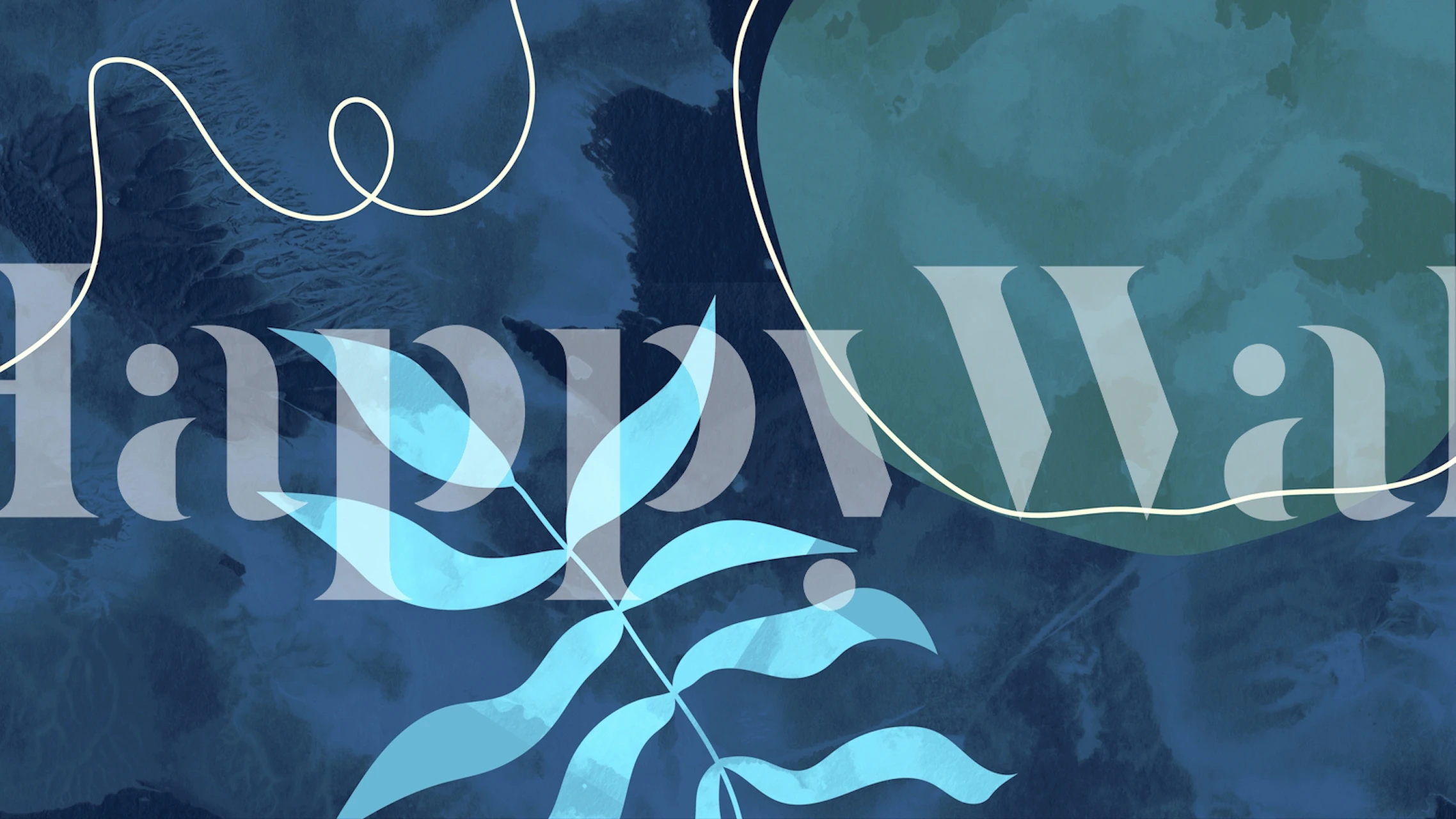 Mid Century Florals XIII behang in een kamer