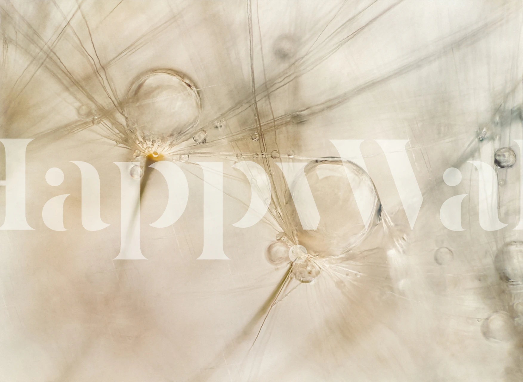 Abstract watercolor wall mural with soft neutral tones and fluid shapes.