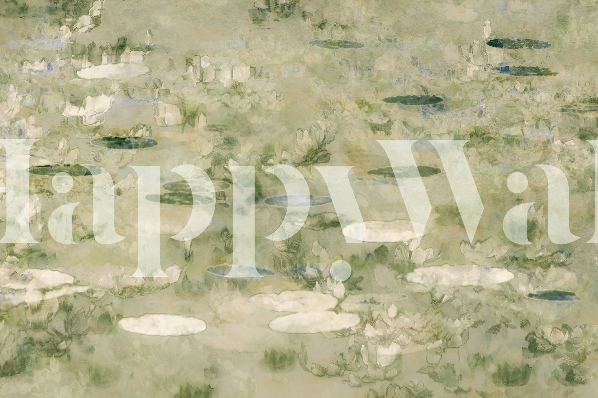 Fototapeta Poklidný park rybník s lekníny a zelení