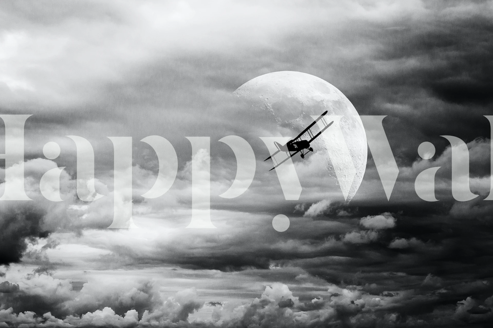 Pozadí Lidojums s letadlem v oblacích