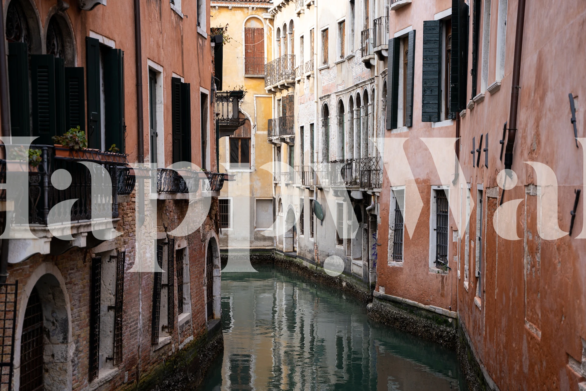 Venice streets with colorful buildings and a canal wallpaper