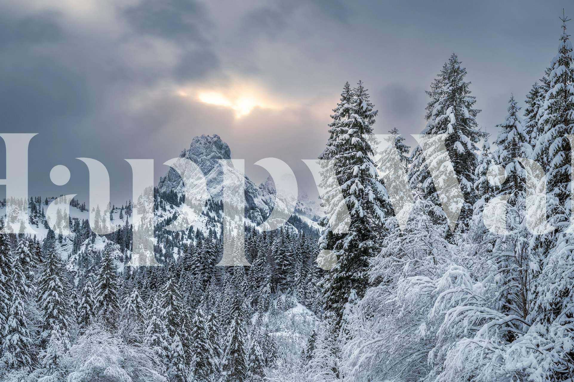 Tapeta Alpine freshness v pokojovém uspořádání