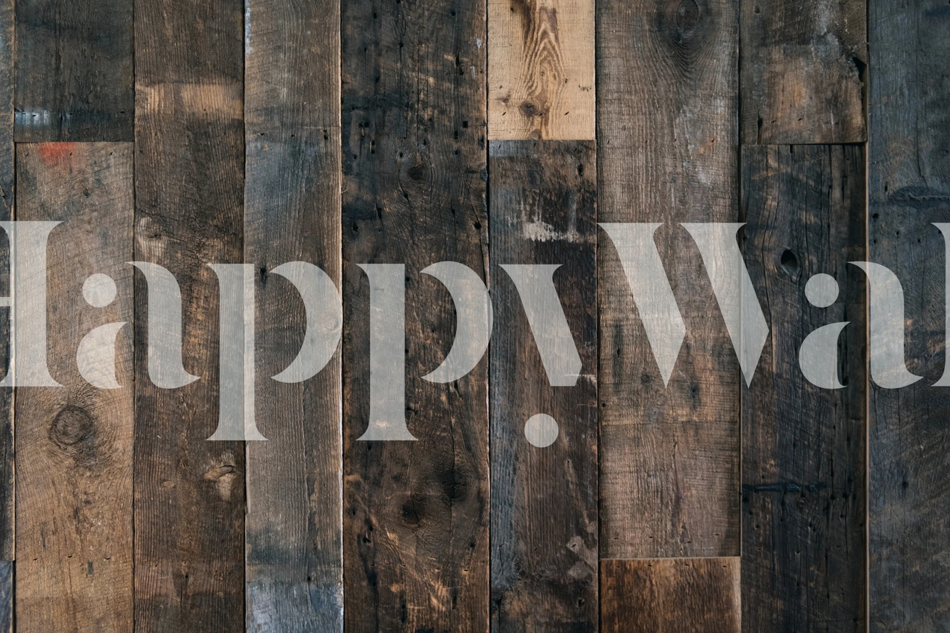 Rustic wooden planks in brown and gray tones wallpaper