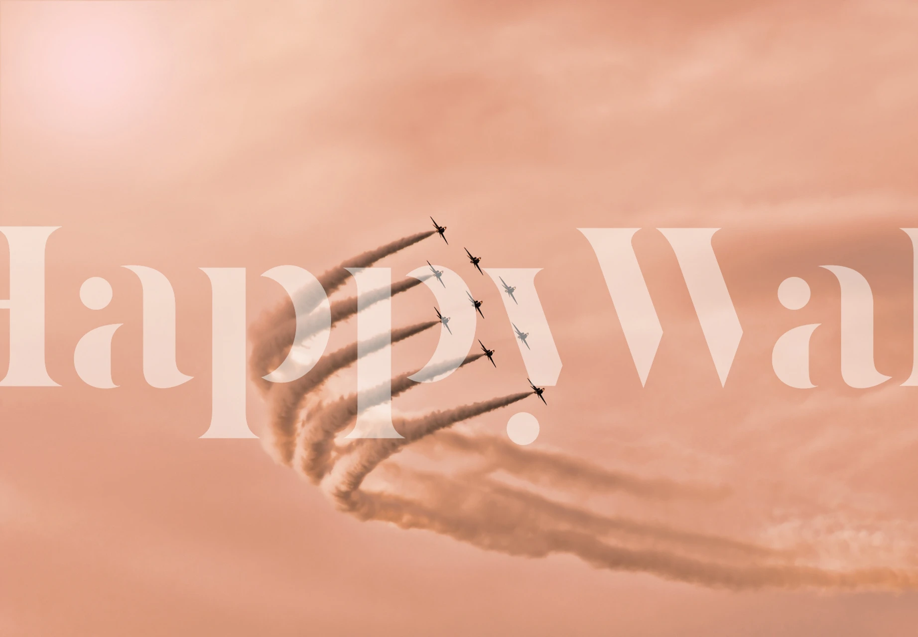 Sunset Arrows wallpaper displayed in a room