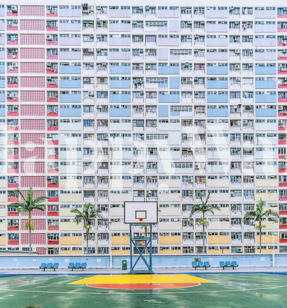 Rainbow Estate Tapetdesign in einem Raum