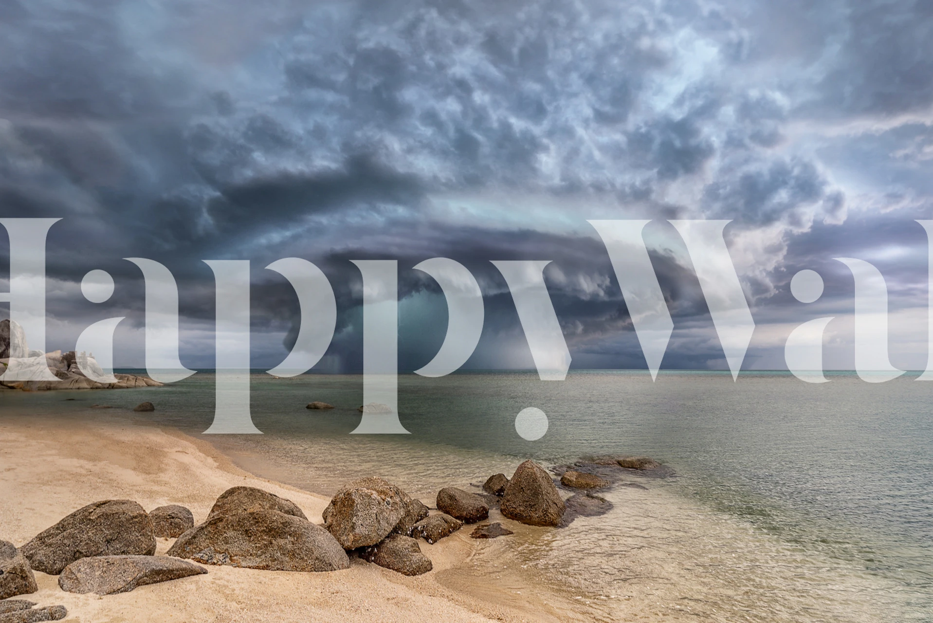 Fond d'écran SamuiRain avec paysage maritime orageux