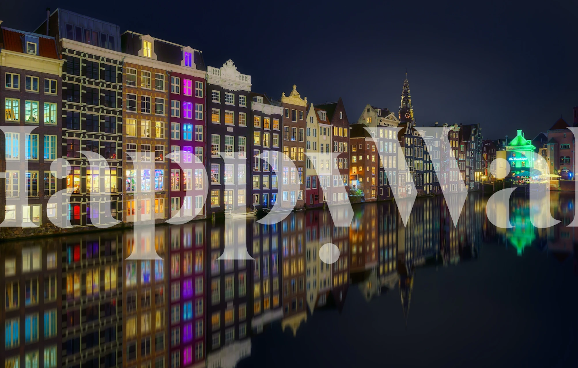 Papel de parede Amsterdam em um quarto aconchegante