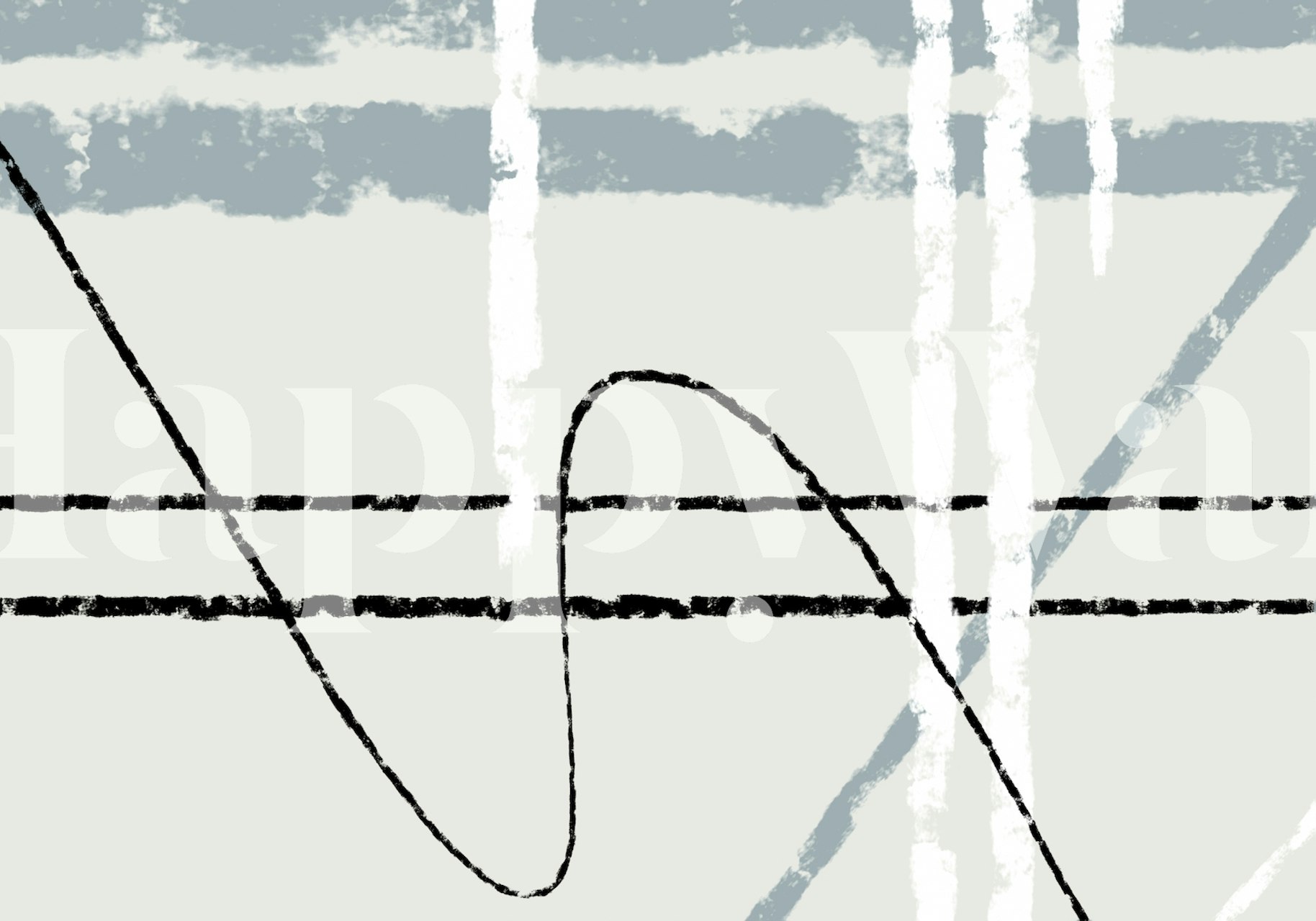 Abstract lines in gray, black, and white wallpaper