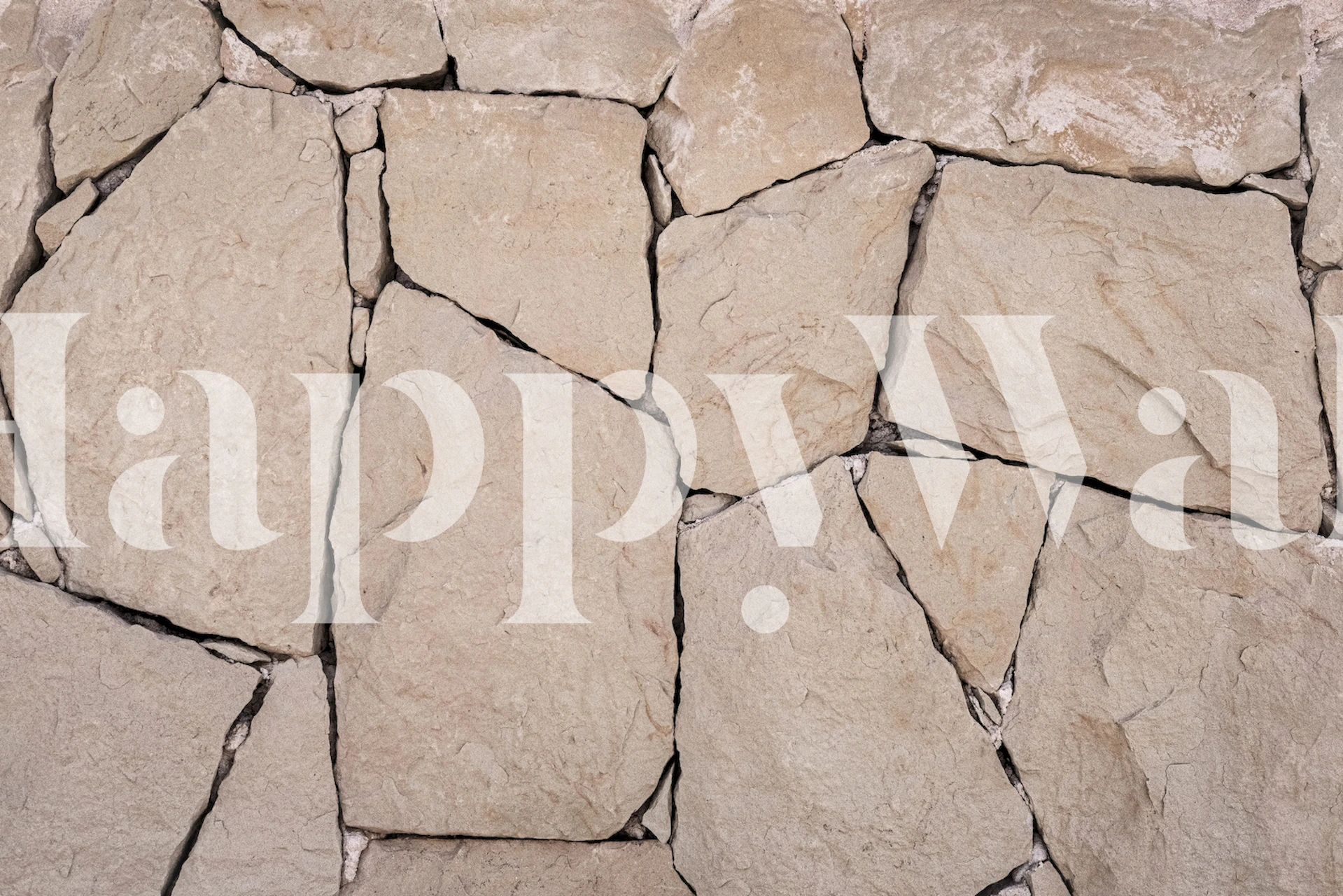 Textured stone wallpaper in a room setting