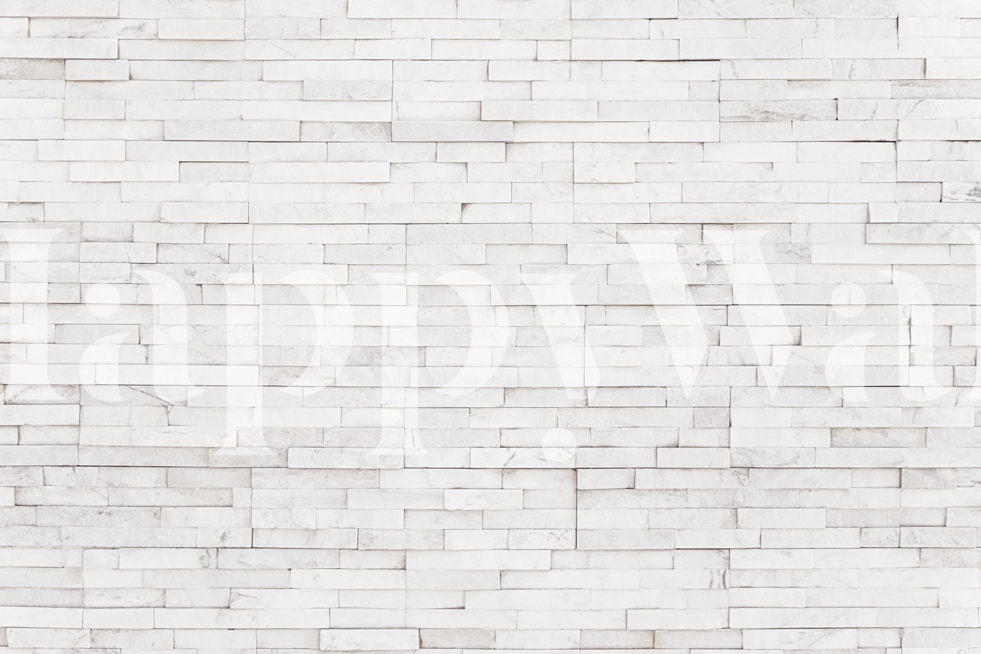 White textured wallpaper with stacked rectangles pattern