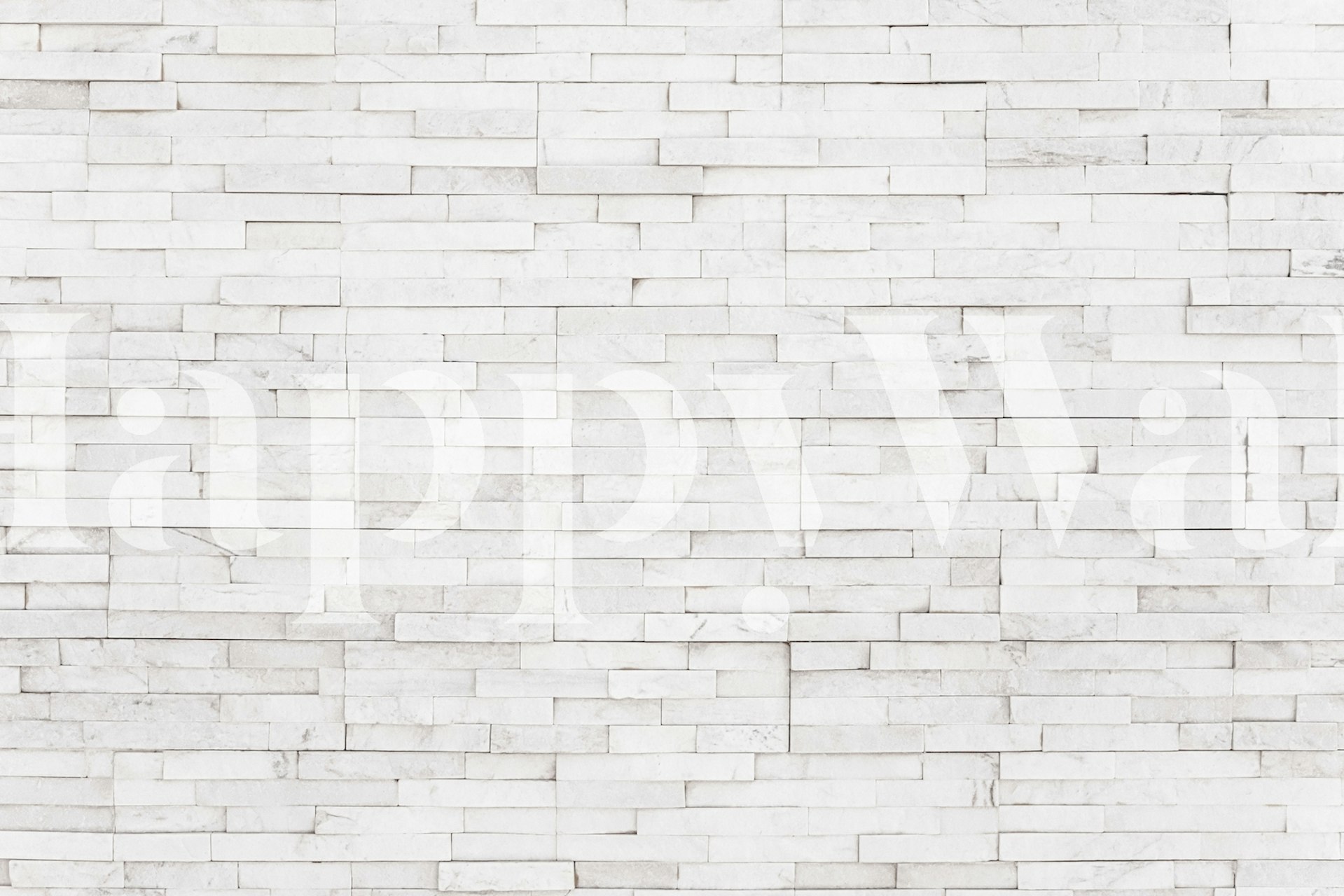 White textured wallpaper with stacked rectangles pattern