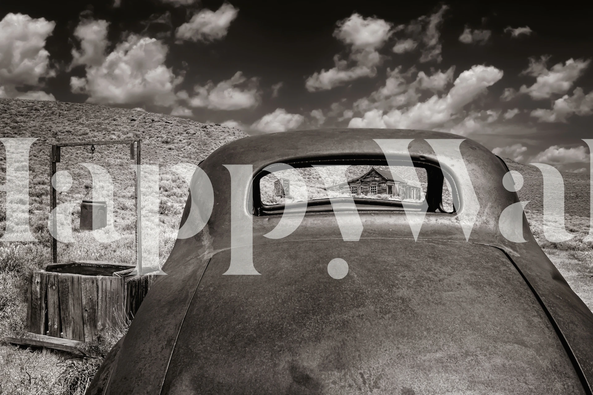 Design de papel de parede Prairie Home em um quarto