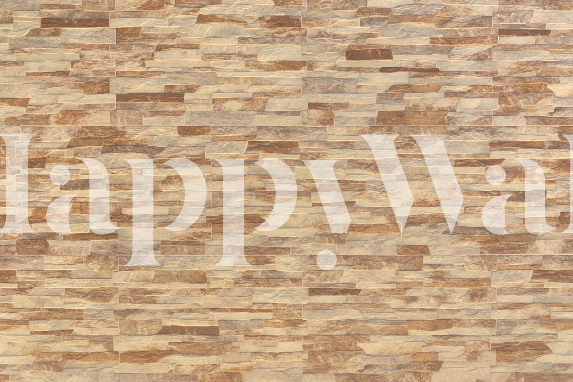 Steinmuster Tapete in einem Raum