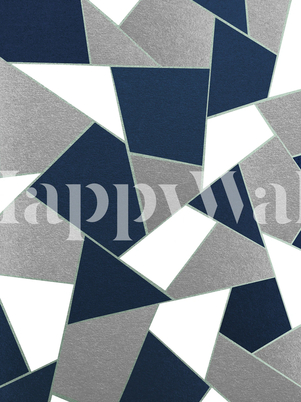 Tapeta Navy Blue Mint Geometric v místnosti