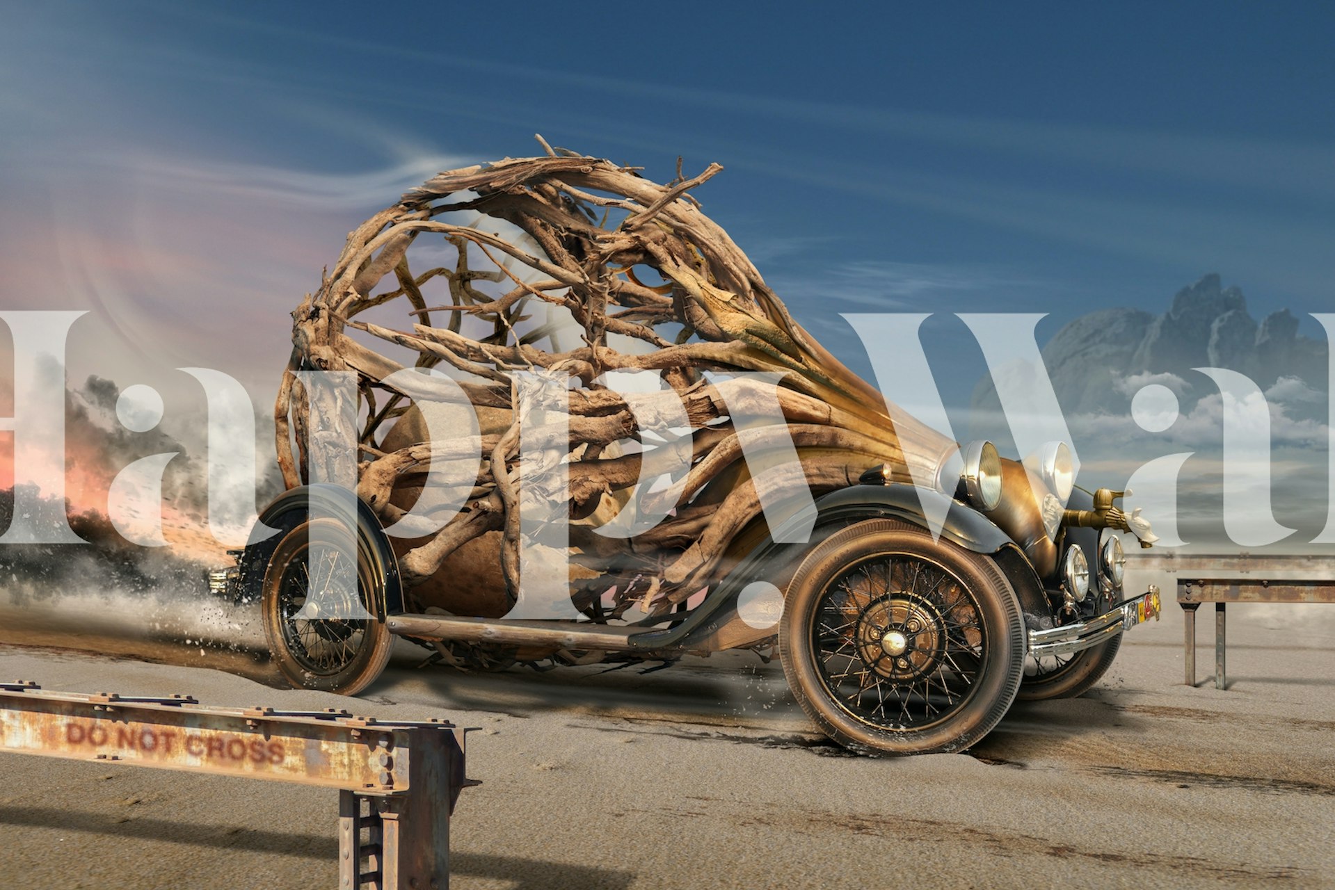 Do not cross tapetdesign i ett rum