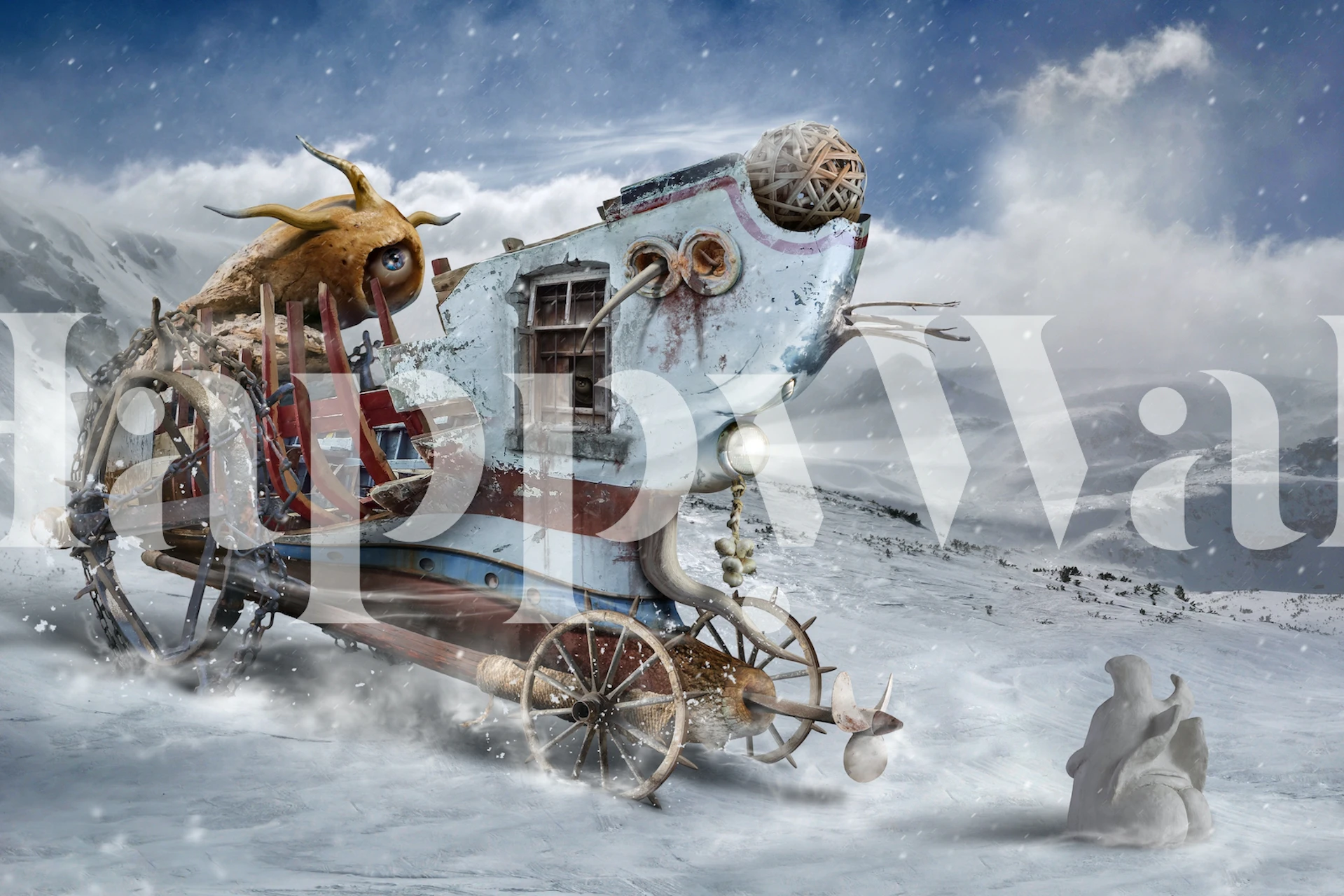 Design de papier peint fantaisiste dans une pièce