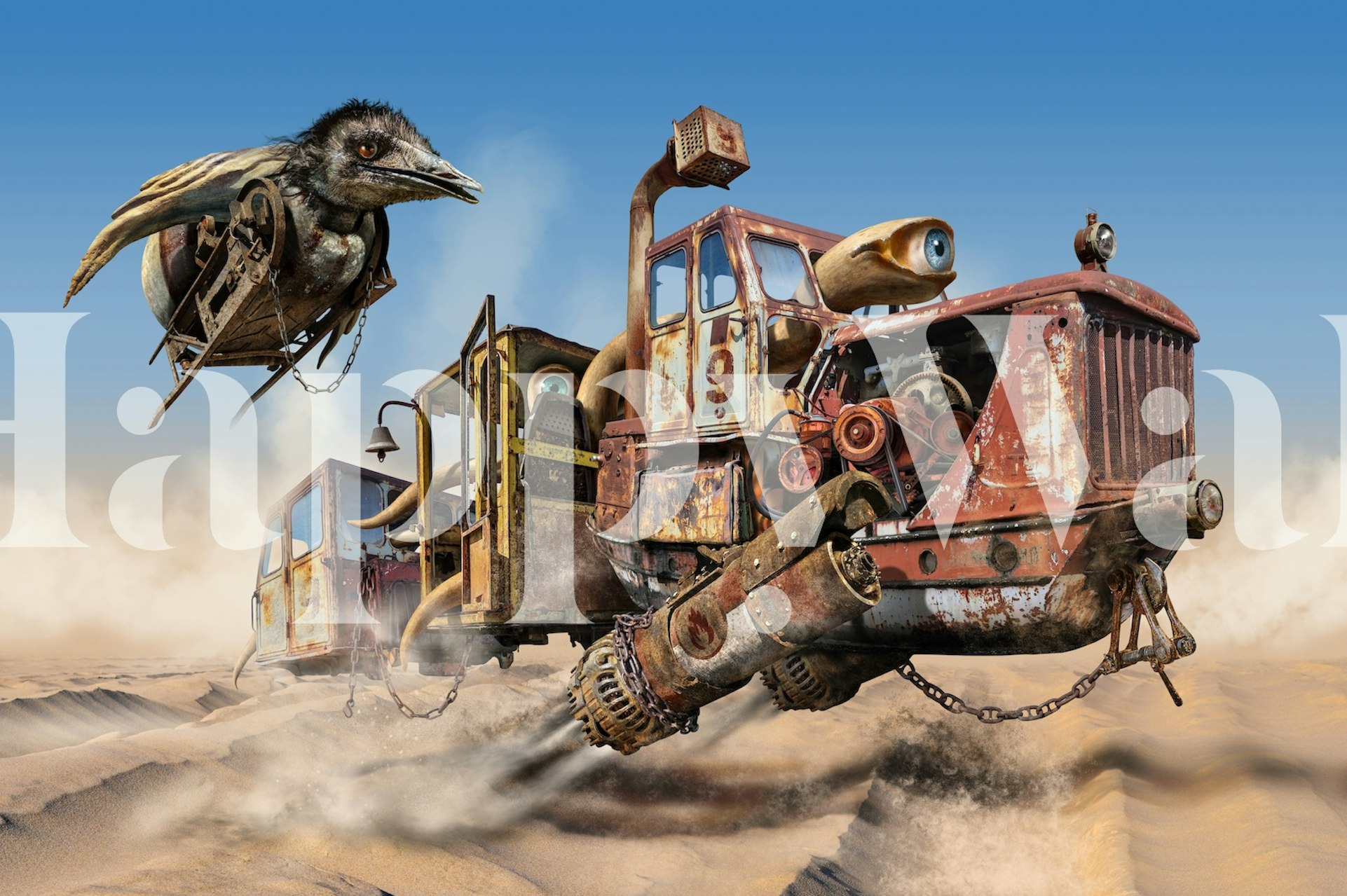 Pozadina Desert convoy prikazana u sobi