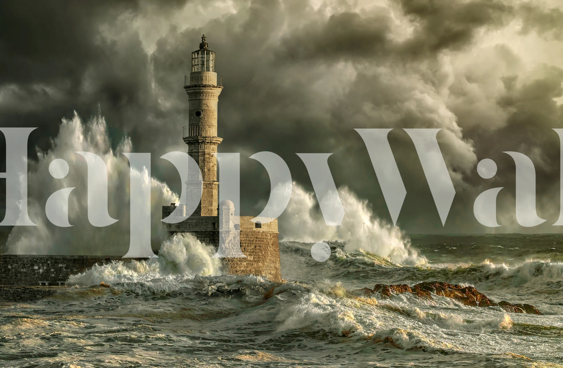 ChaniaStorm behang in een kamer