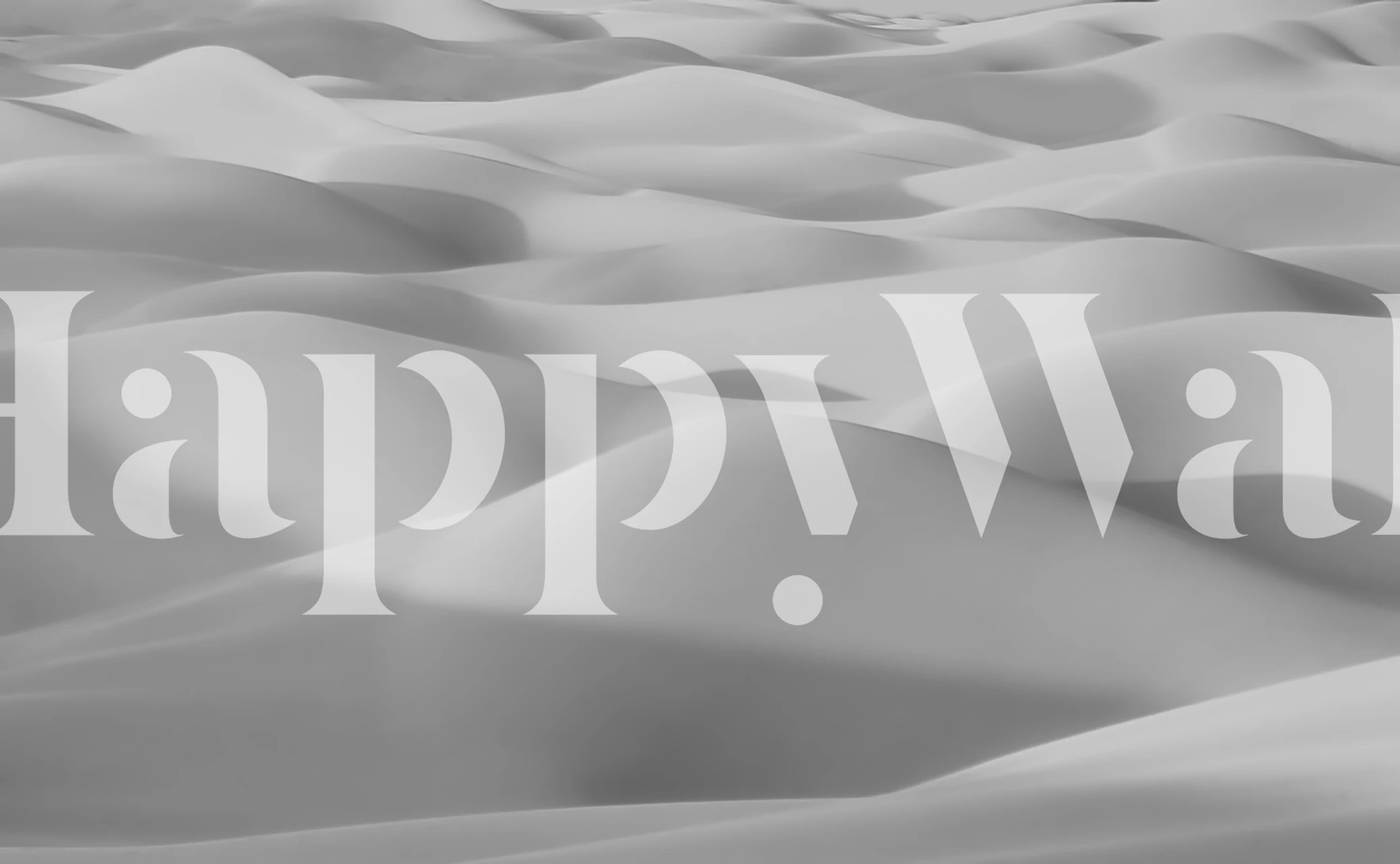 La fresque murale Curves dans des tons de gris représentant des formes ondulantes semblables à des dunes de sable