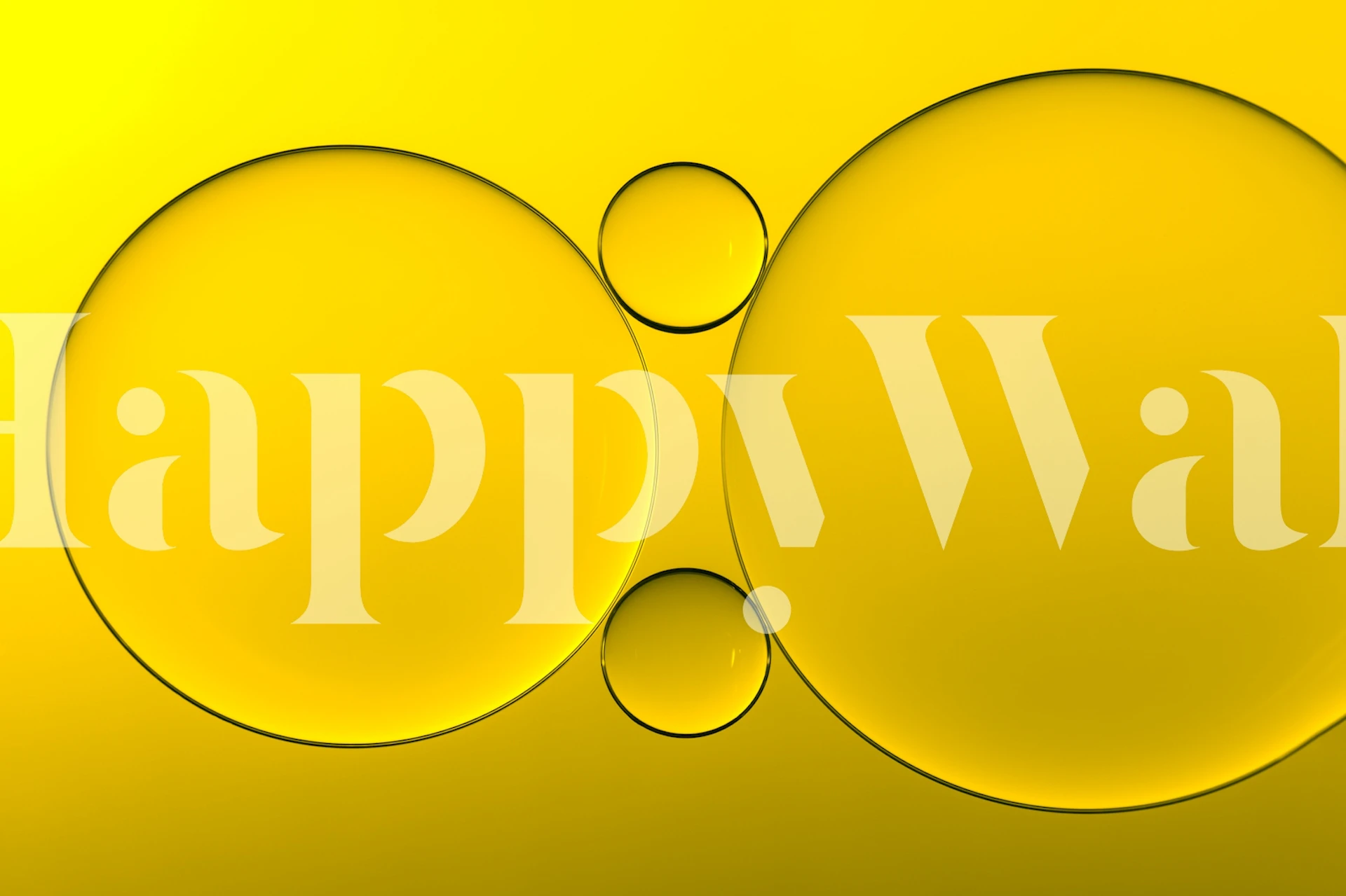 Yellow Parejas wallpaper design in a room