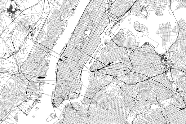 New York City Map Portrait