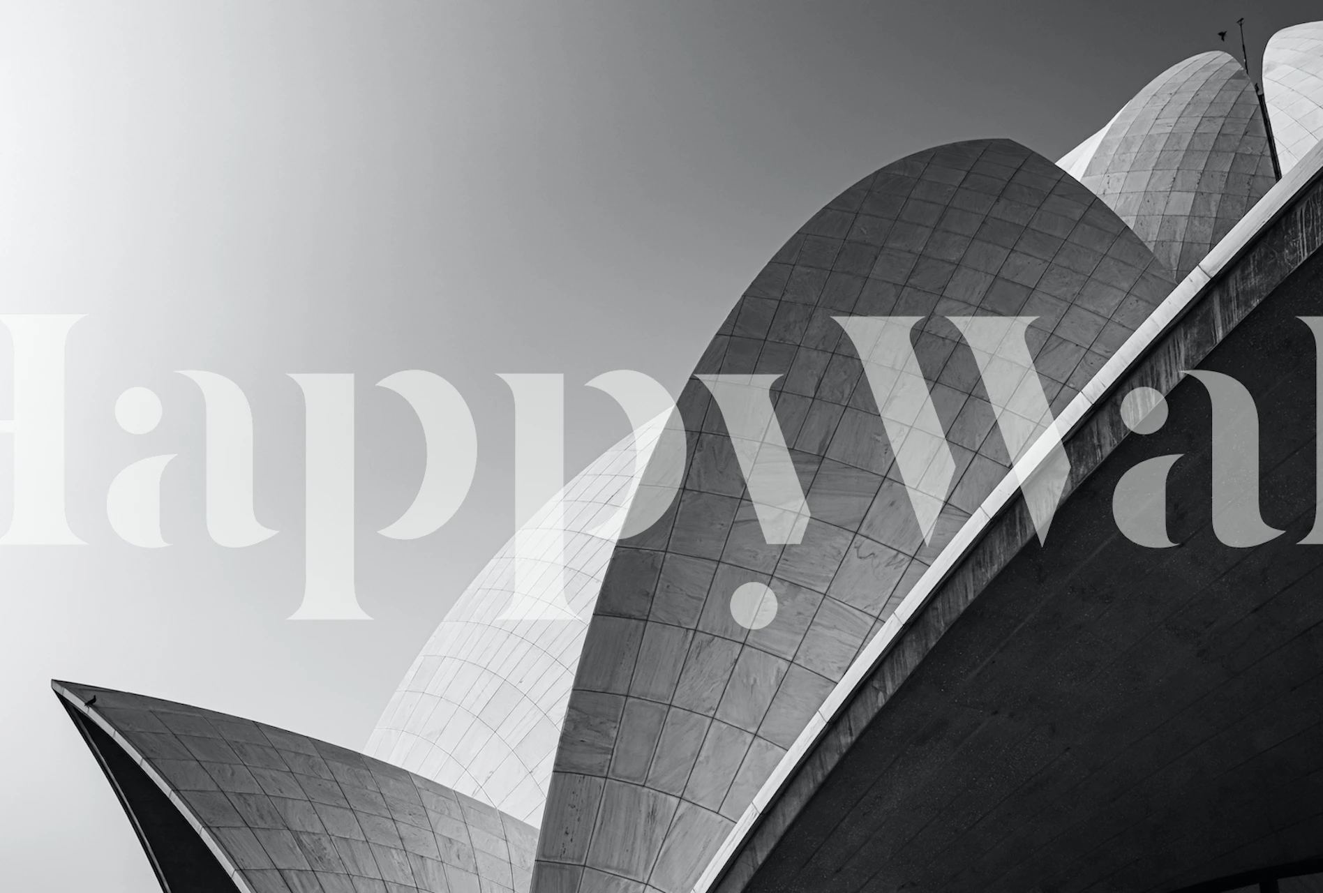 Tapeta u nijansama sive Lotus Temple u sobi