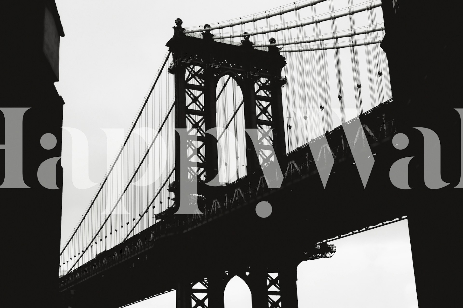 Manhattan Bridge wallpaper in modern room