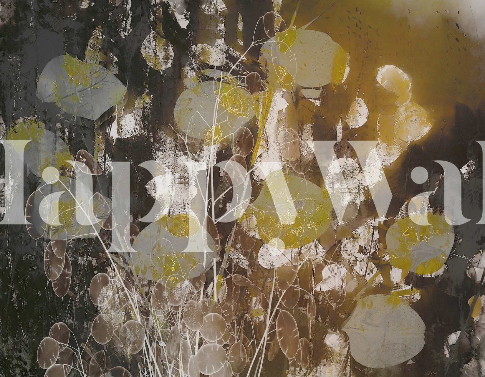 Papel tapiz botánico con un suave diseño de Honesty impression