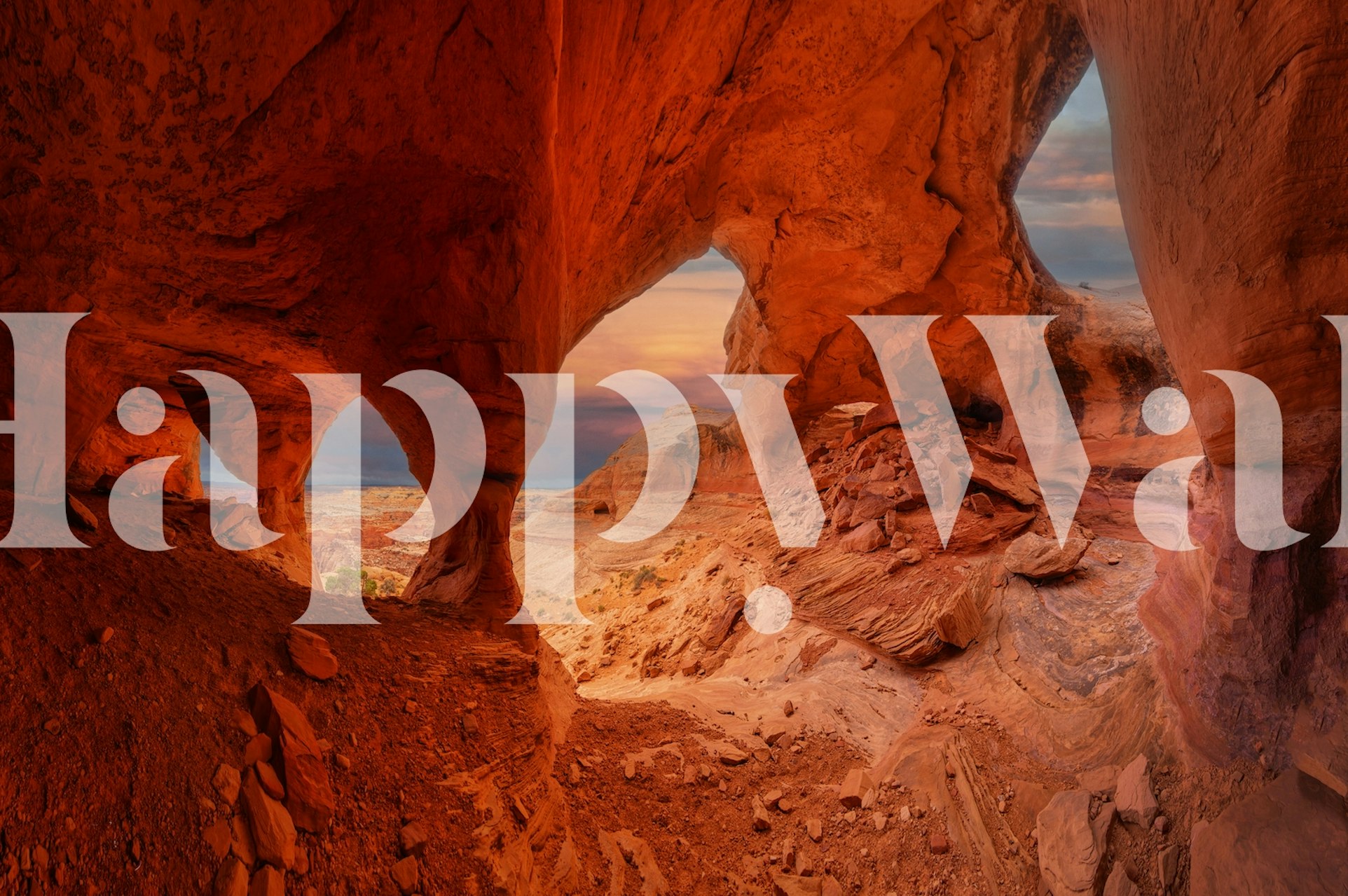 Badland rock formation wall mural capturing the beauty of natural geological wonders