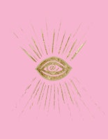 Evil Eye Gold on Pink 1 ταπετσαρία