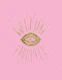 Evil Eye Gold on Pink 1
