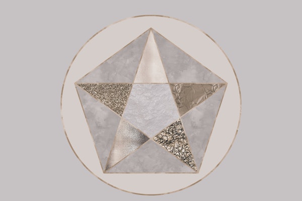 Glamorous Beige Cream Pentagon