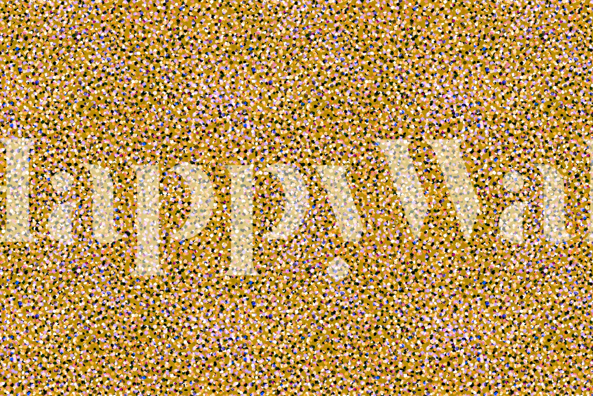 Party Spot Gold Tapete, die in einem Raum präsentiert wird