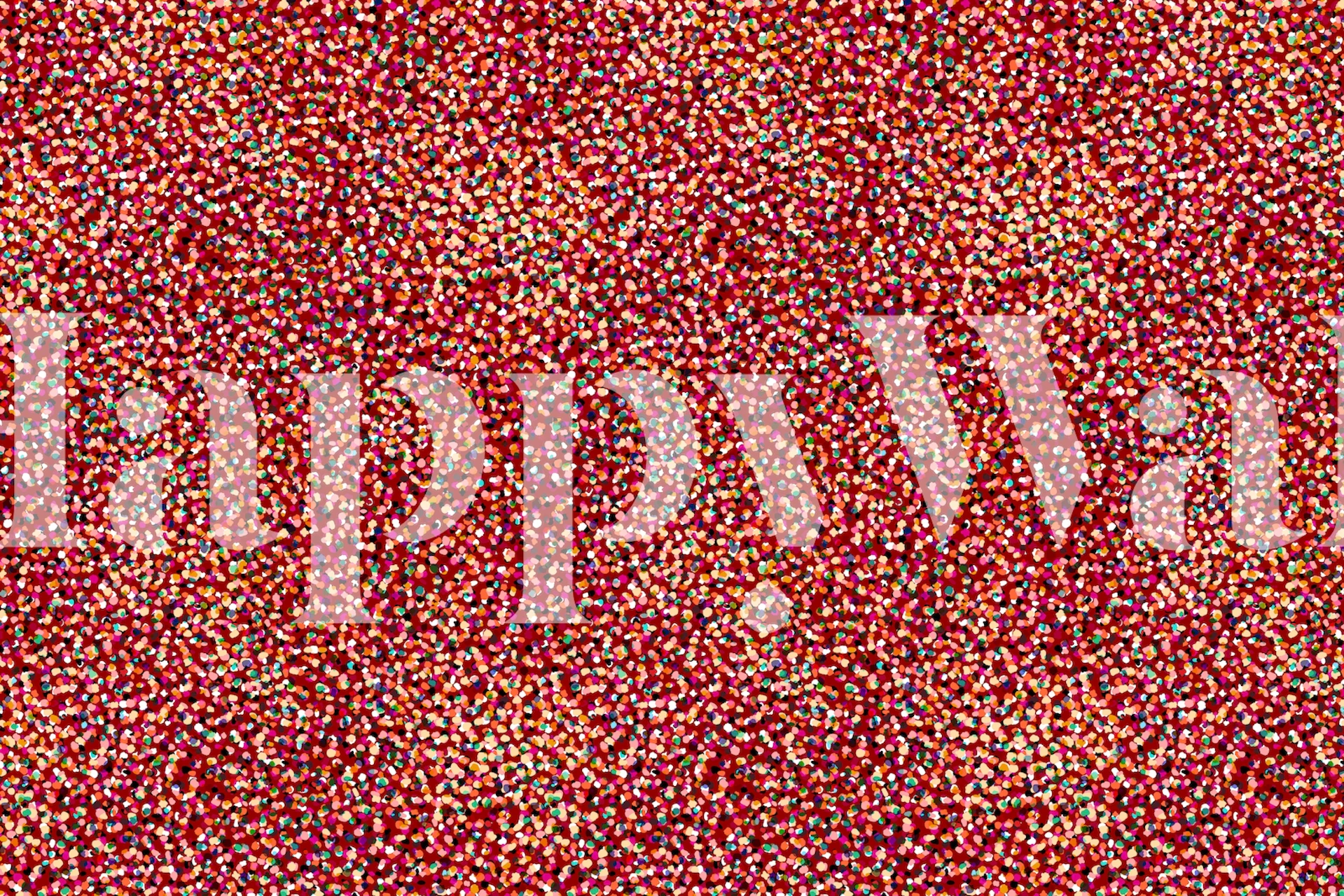 Party Spot Ruby tapetmønster i et rom