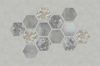 Grey Hexagon Geometry tapete