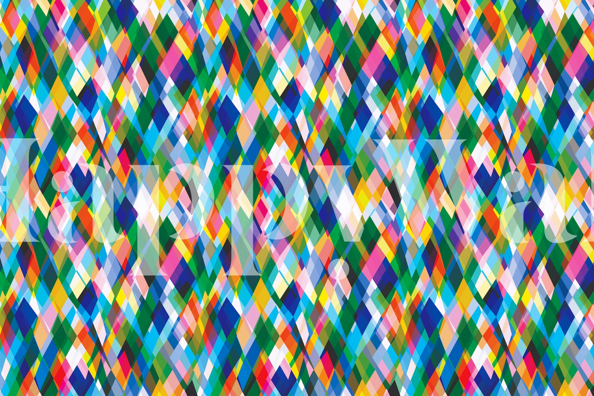 Fotomurais paisagistícos Padrão de diamante arlequim colorido