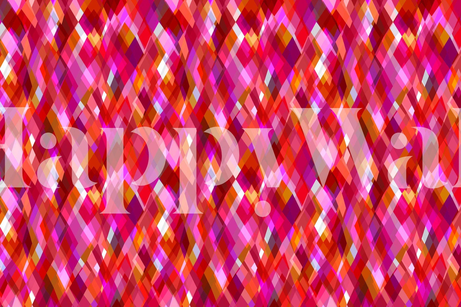 Colorful diamond pattern in pink and red hues wallpaper