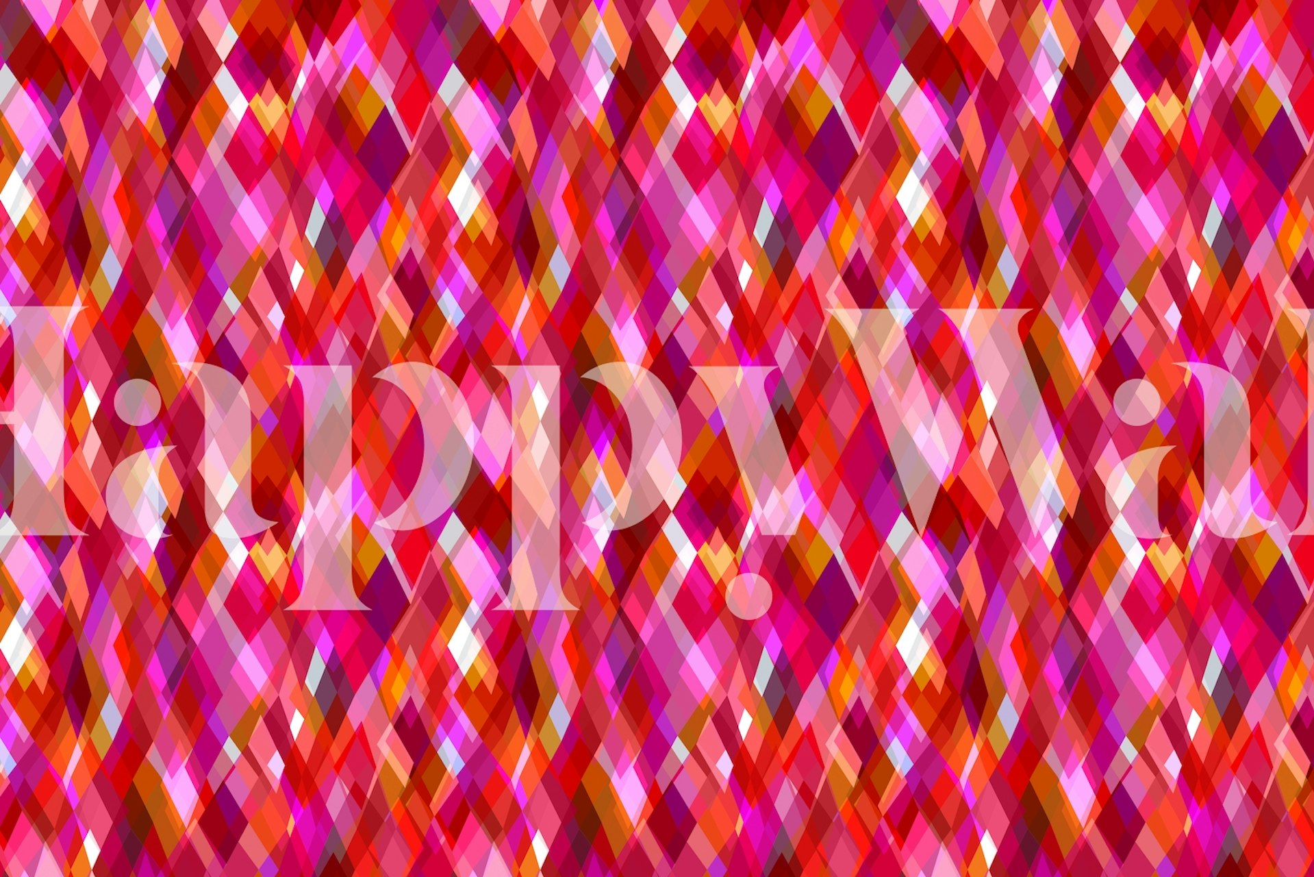 Colorful diamond pattern in pink and red hues wallpaper