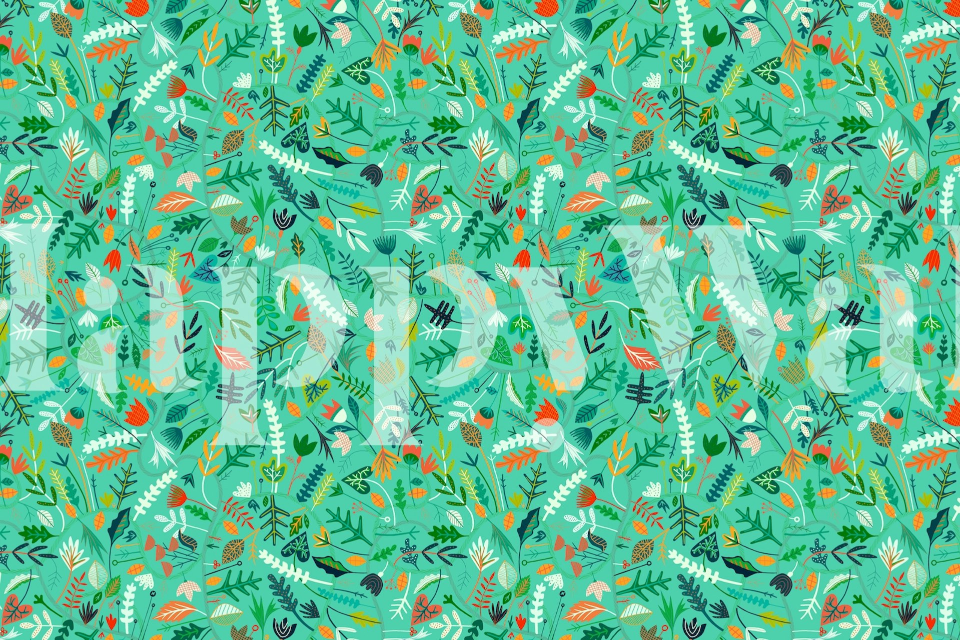 Design tapety Seasons Mint v místnosti