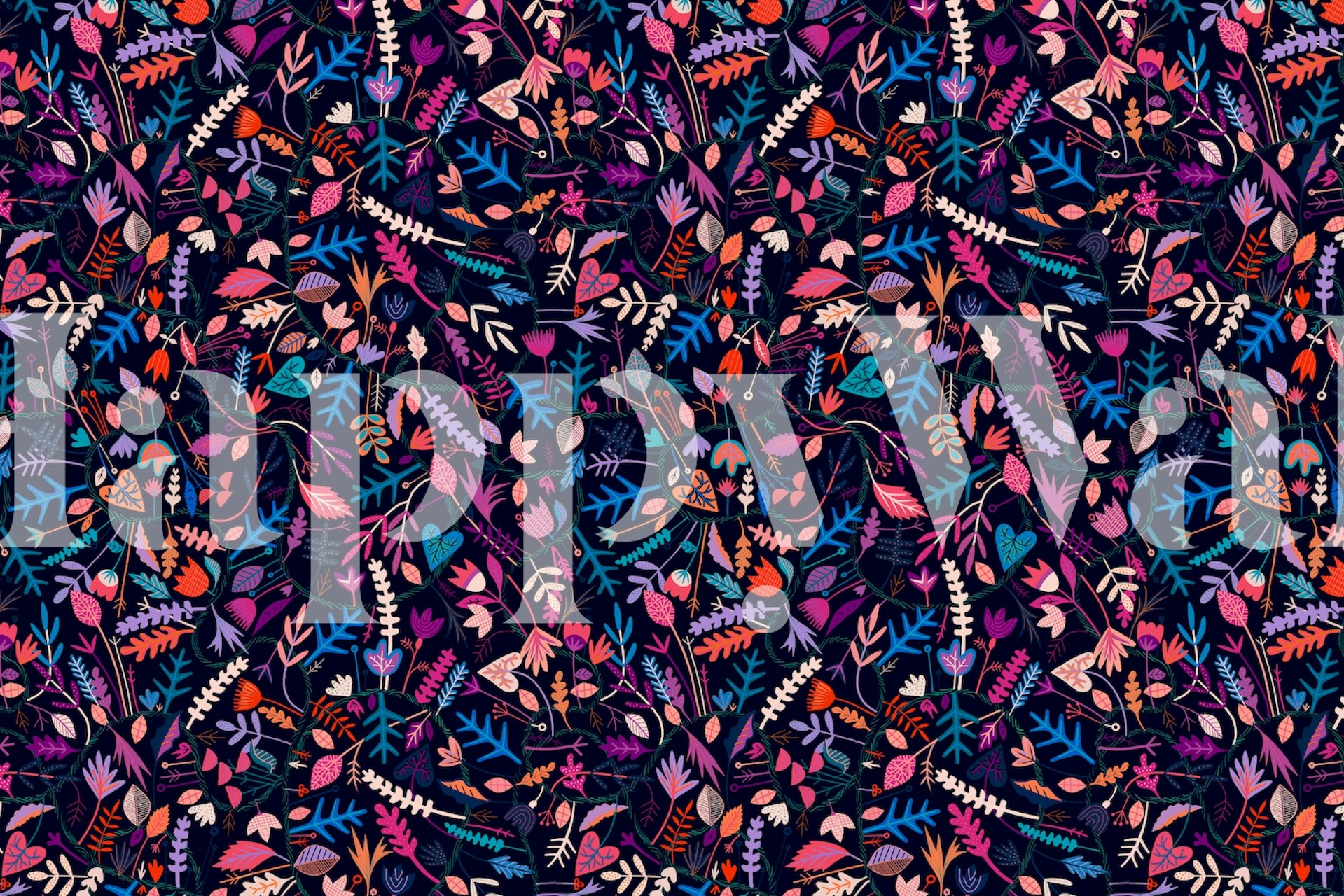 Seasons Navy květinový design