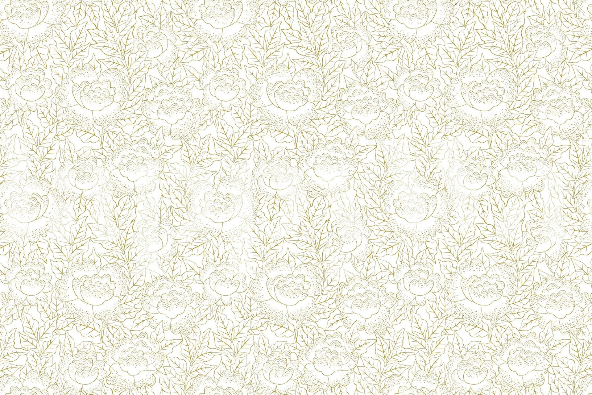 Stiliserad guldrosa mönster tapet från Happywall