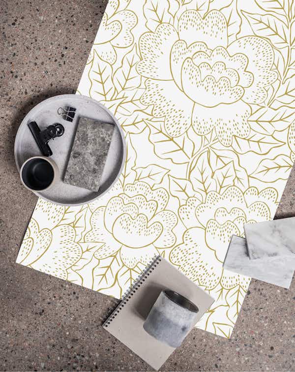Rose Garden Gold carta da parati roll