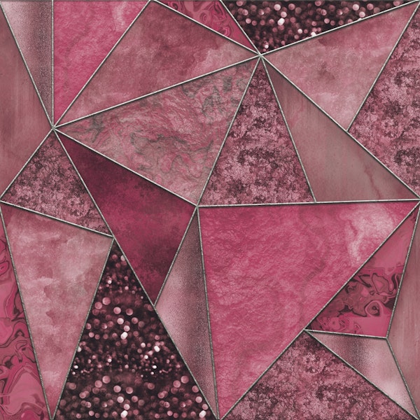 Glamorous Triangles Coral Pink
