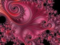 Fractal Fantasie Coral Red tapete