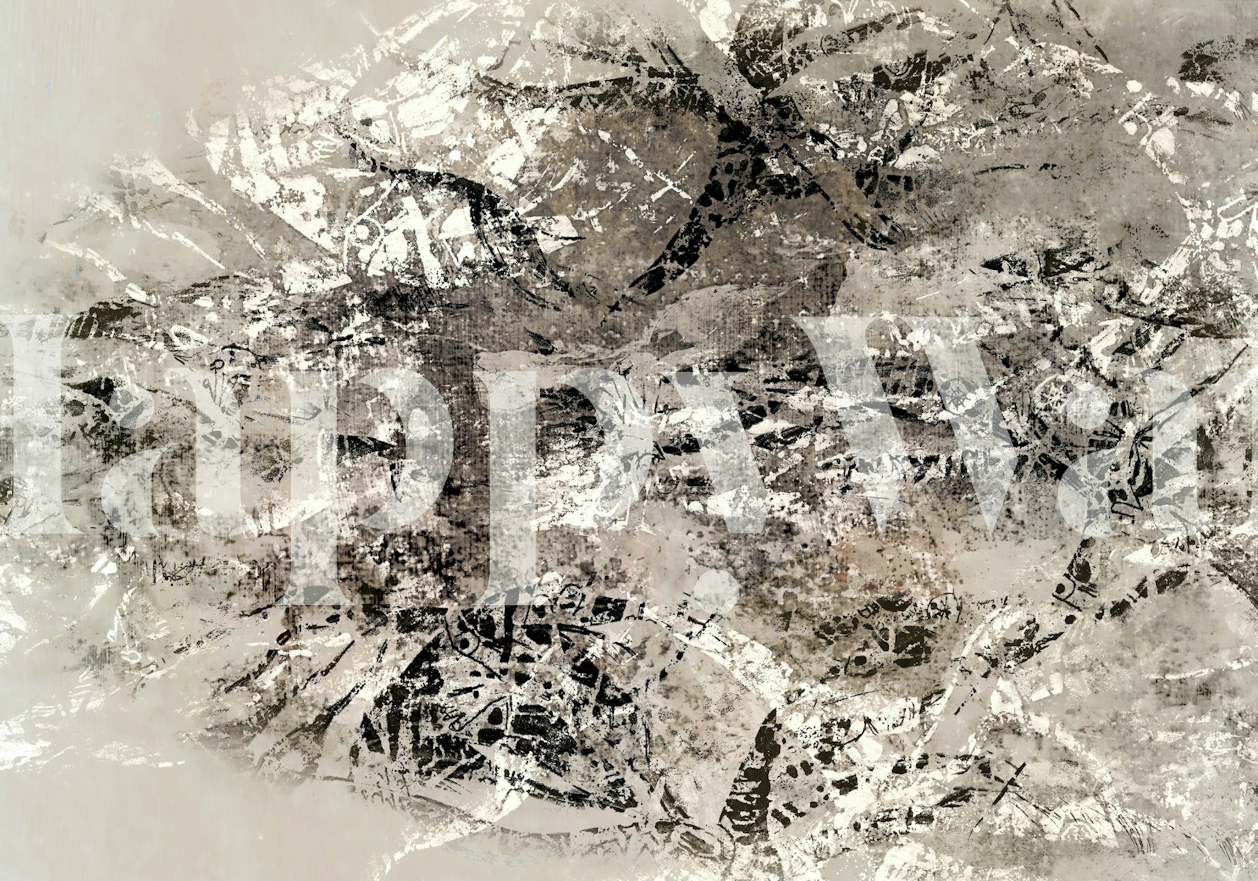 Abstract black and white patterns with intricate detailing wallpaper