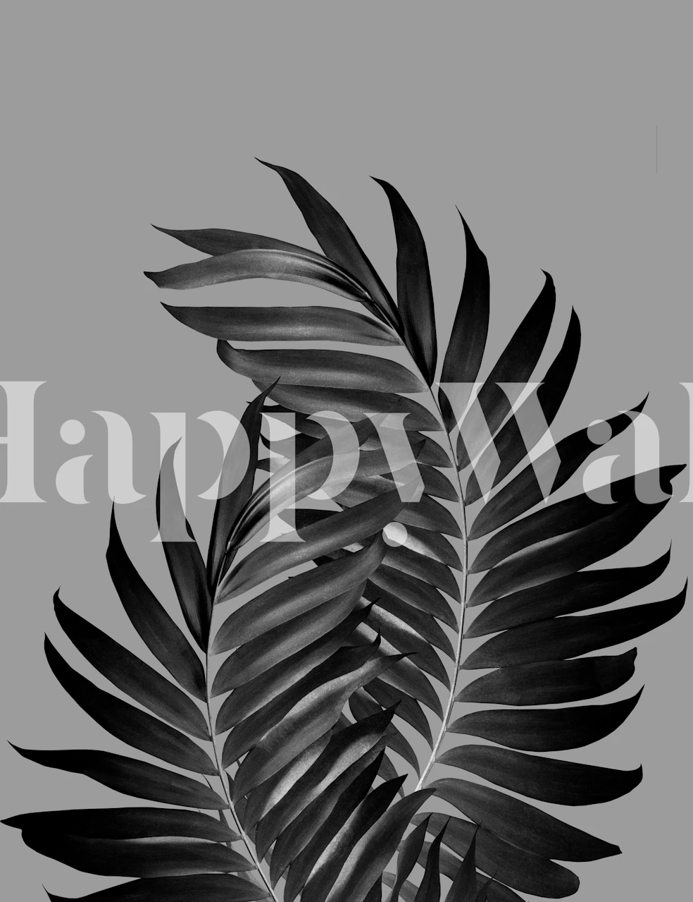 Palm Leaves Gray Black Vibes 1 tapet i et rom