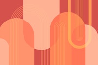 Mid Century Arches Tangerine behang