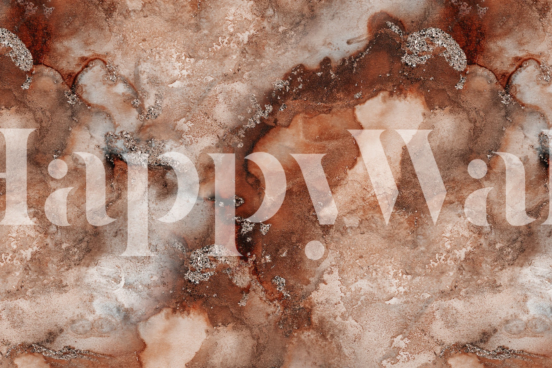 Abstract wallpaper with amber, copper, and gray hues swirls