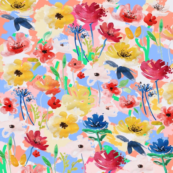 Watercolor Floral Garden